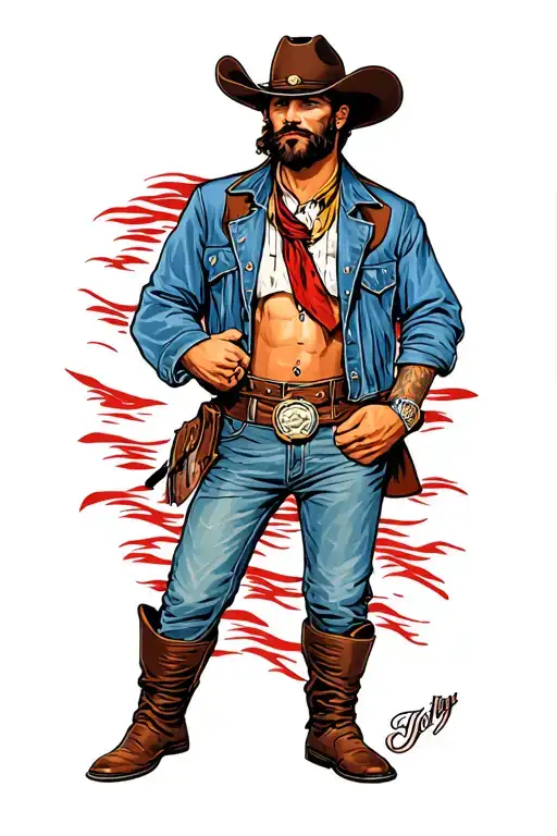 American Traditional Cowboy Mens