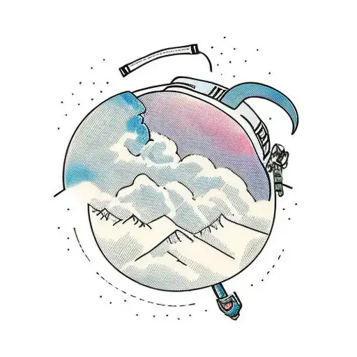 Travel Backpack With Globe Popping Out