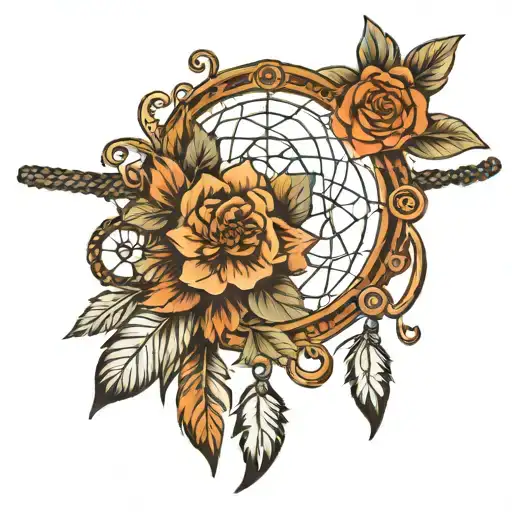 Flowery Dream Catcher Bracelet