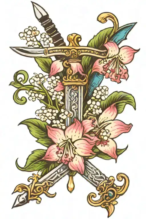 Sword And Lily Of The Valley Flower
