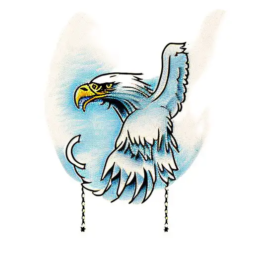 Eagle With Flag