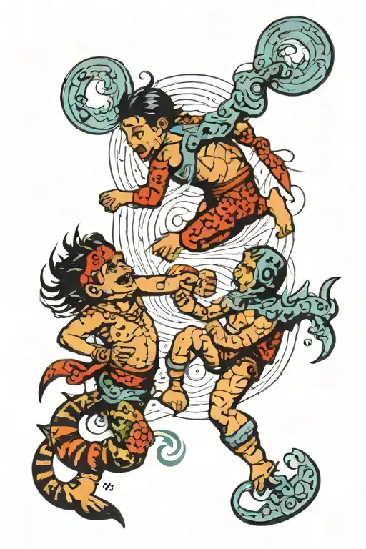 And Scorpio And Pisces Children Playing