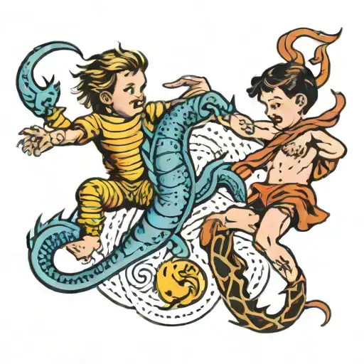 And Scorpio And Pisces Children Playing