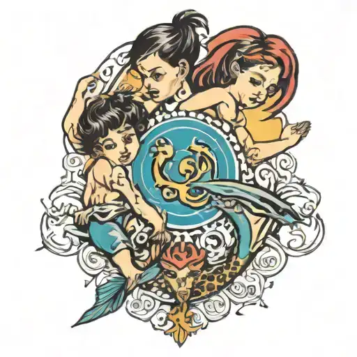 And Scorpio And Pisces Children Playing