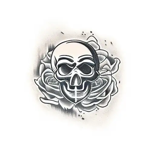 Skull In A Sandclock