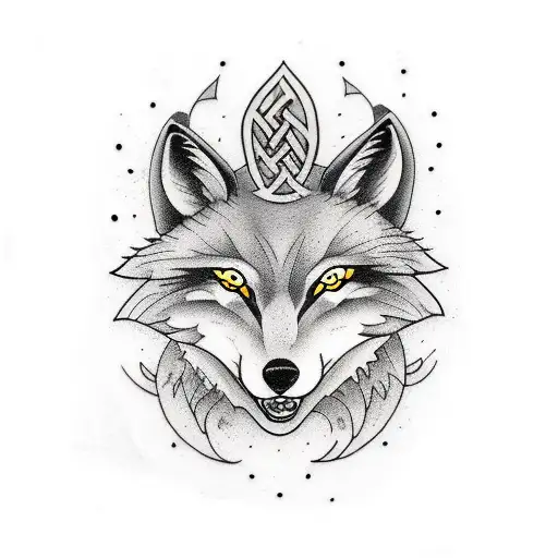 Norse Pagan Wolf And Fox