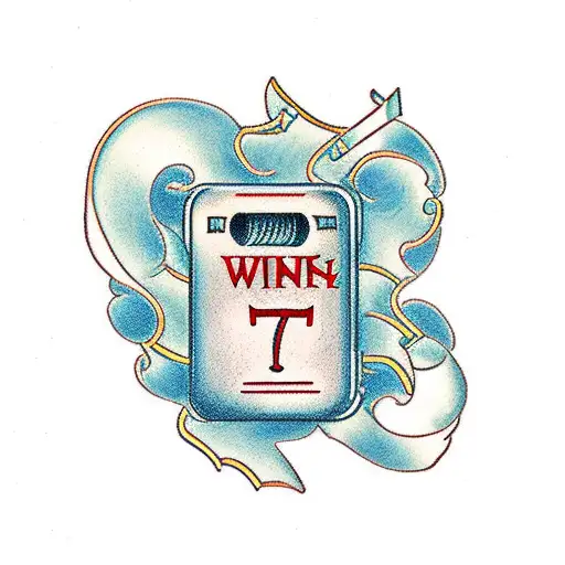 Slot Machine With The Word Winner