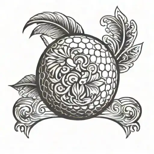 Polynesian Wedding Golf Ball