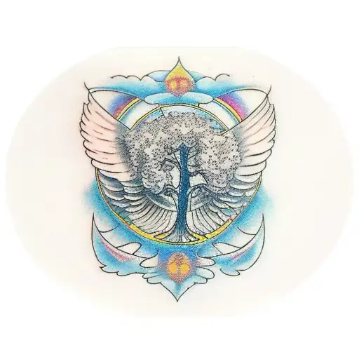 Tree Of Life With Wings And Spirituality