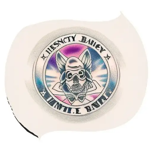 Black Band With Negative Writing Of The Name Lesley