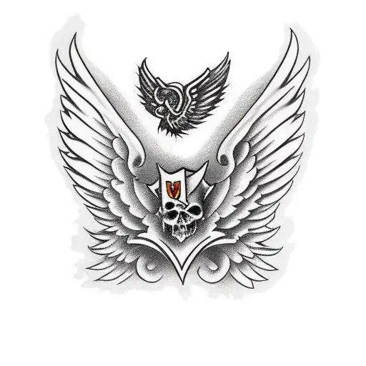 Wings With A Sword Down The Middle