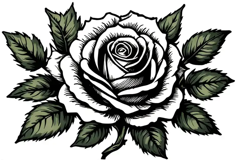 Rose Design In A Line To Go On Lower Back