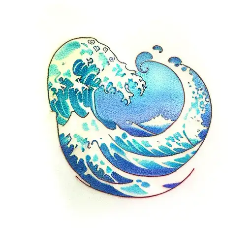 Simple Ocean Wave Blue