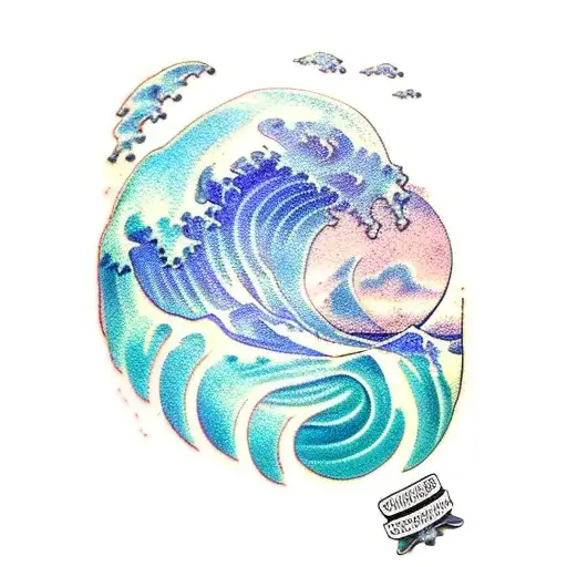 Simple Ocean Wave Blue