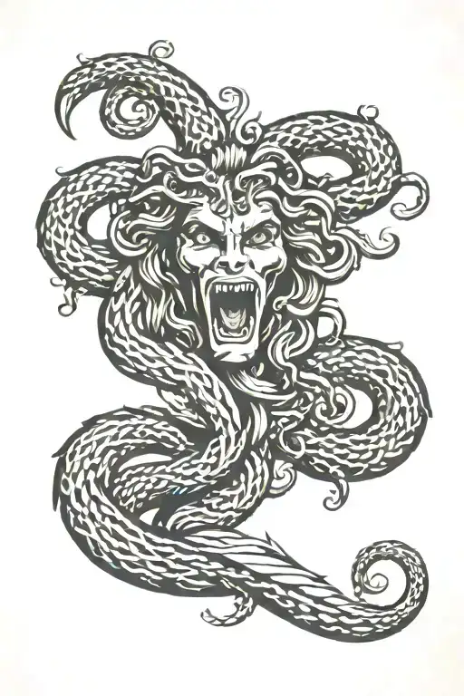Medusa Dagger Snakes Intertwined