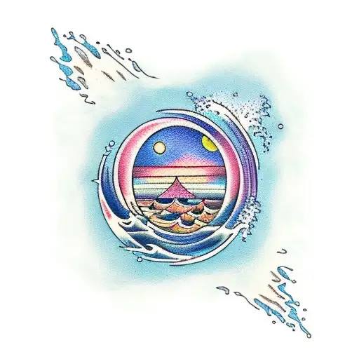 Ocean Waves With Horizon