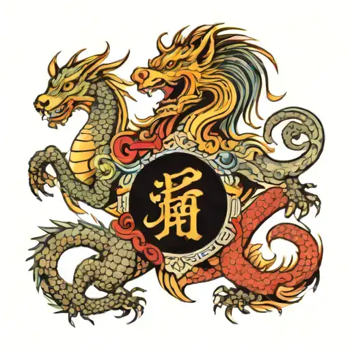 Dragon & Lion Wearing