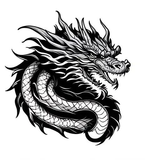 Dragon Sleeve Tattoo Design