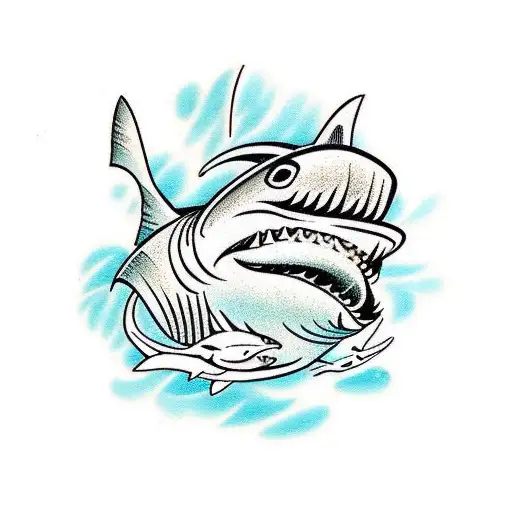 Polynesial Tattoo Of Shark