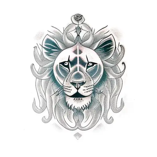 Half Lioness Half Medusa