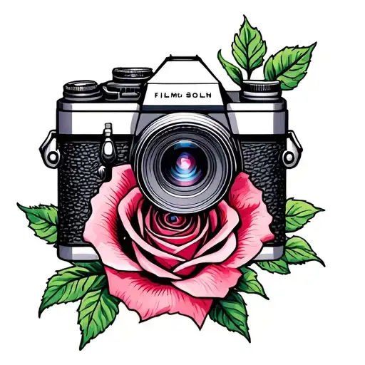 Rose And Film Camera