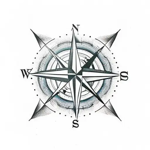 Compass Ans Mountains