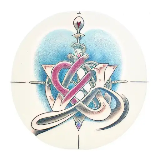 Love Twice Within Infinity Symbol