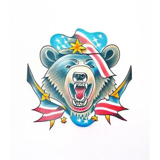 Black Bear Fighting A Catfish