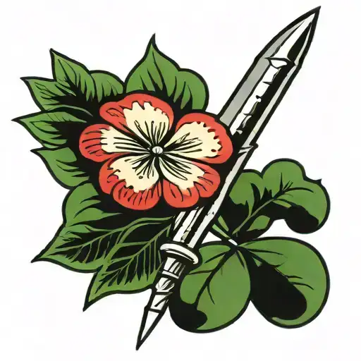 Dagger With Four Leaf Clover