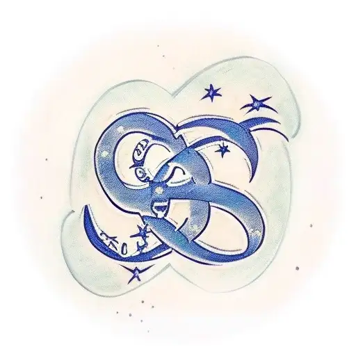 Love Symbol With Cursive Initials C And R