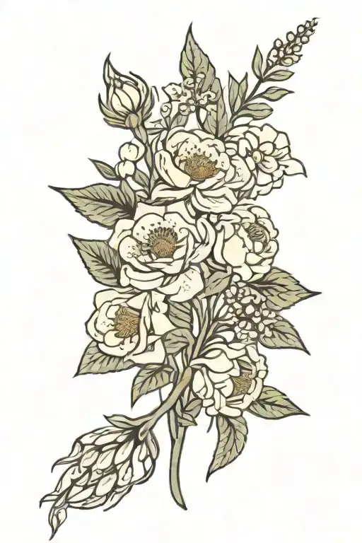 Bouquet Of Birth Flowers