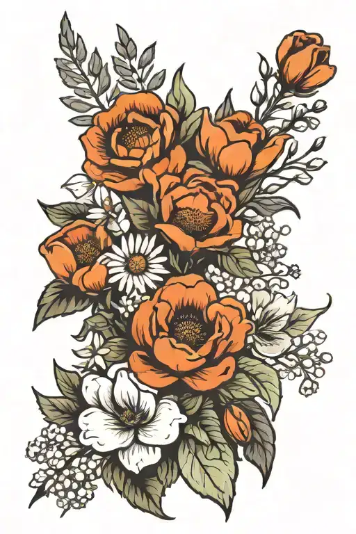 Bouquet Of Birth Flowers