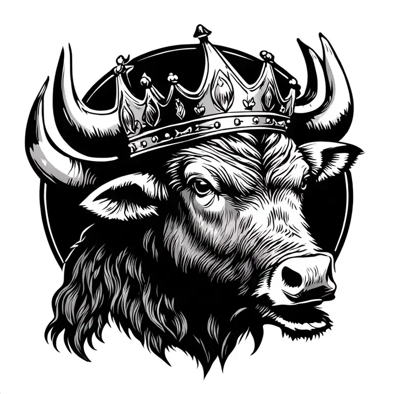 Buffalo Wearing A Crown