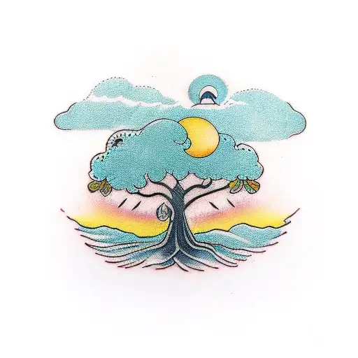 Tree Of Life With Taschenuhr