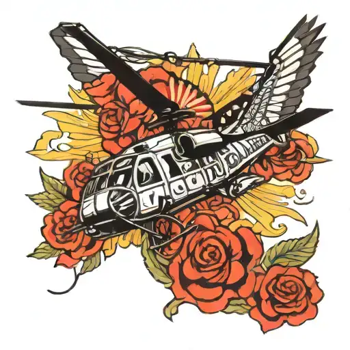 Black Hawk Helicopter Flying