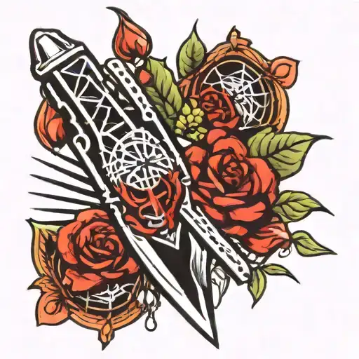 Dagger With Spiderwebs