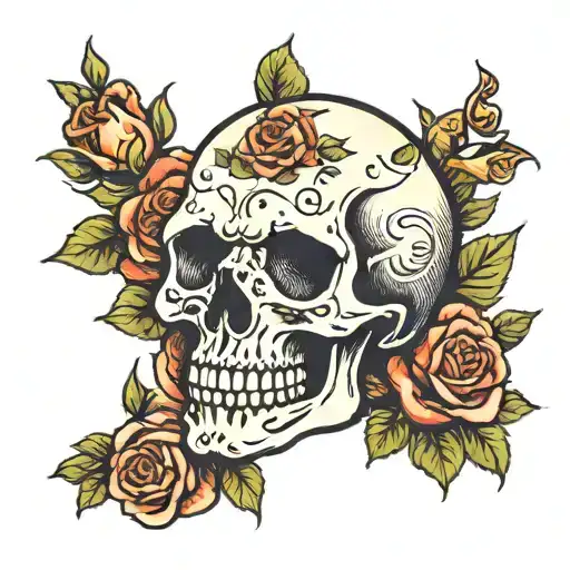 Skull And Roses