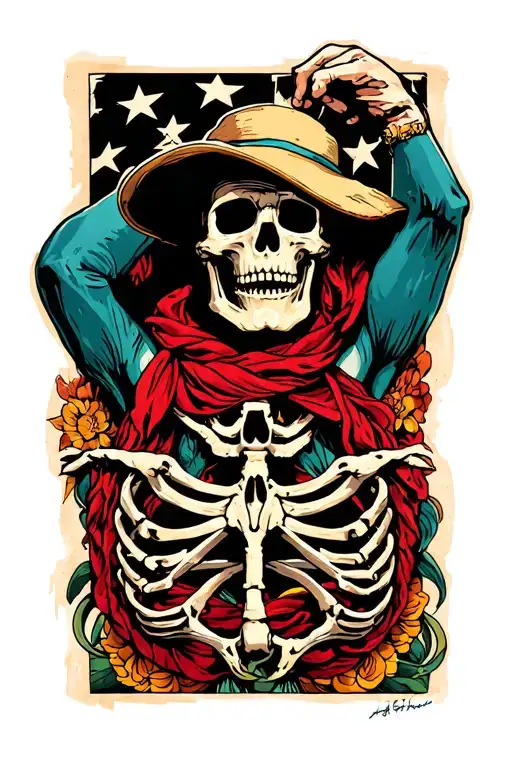 Skelton Being Hung By His Neck