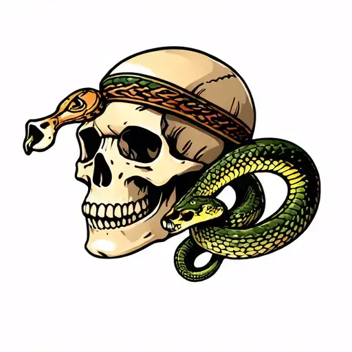 Skull And Snake
