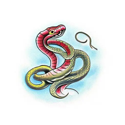 Snake With Lily Of The Vally