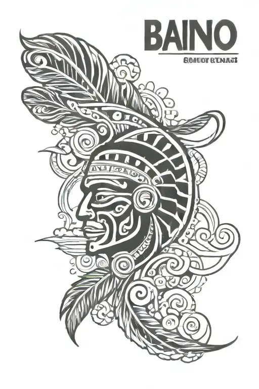 Taino Tribal Sleeve Adding The Word Bai