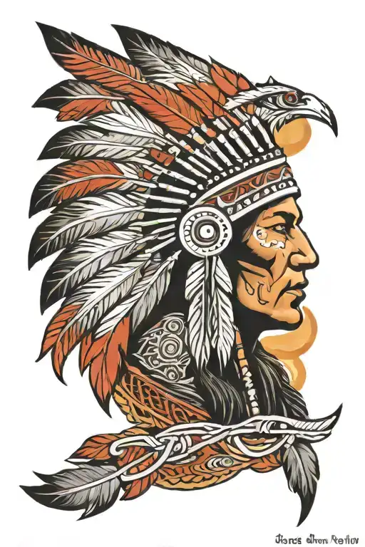 Native American Style With Leatherwork Smoke