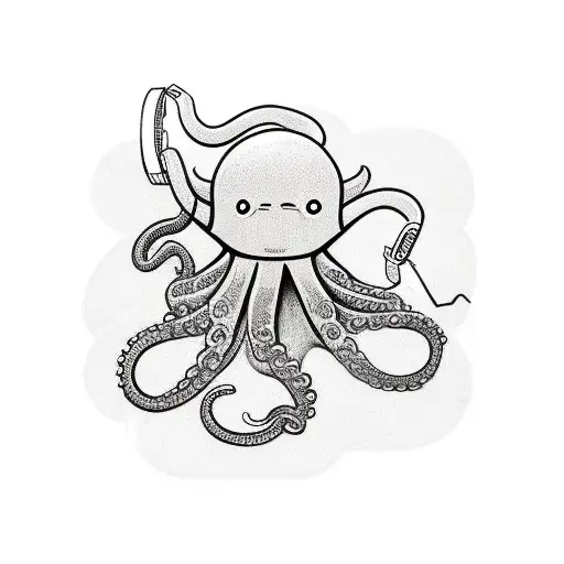 Octopus With Headphones