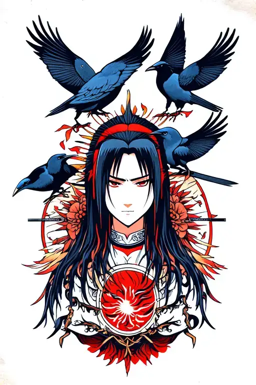 Itachi Uchiha Amaterasu And Crows