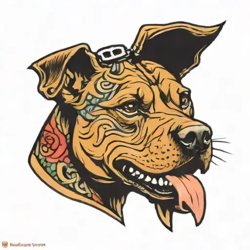 Pitbull Face Agressiv