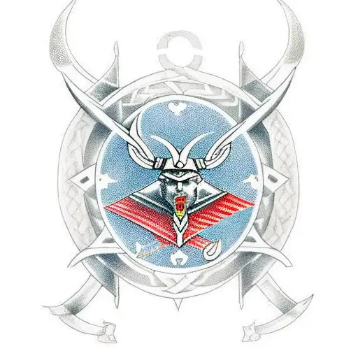 Valkyrie With Viking Ships And Viking Runes