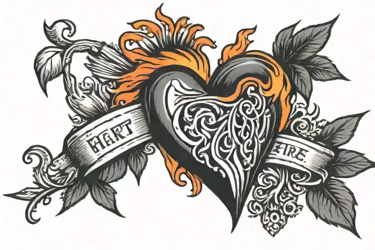 Heart On Fire And Labels
