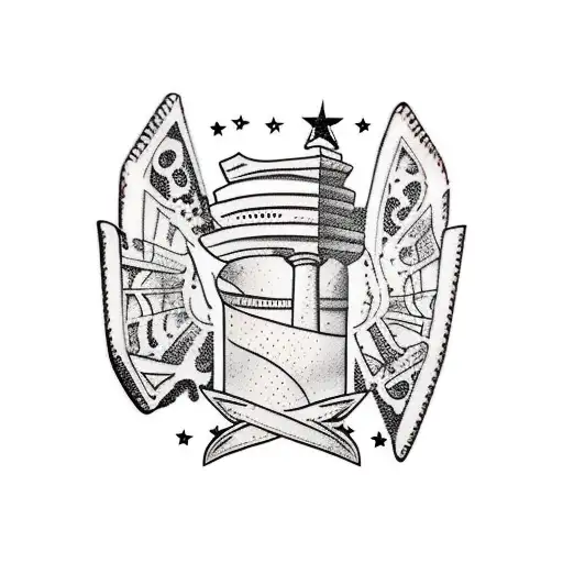 Roman Pillars Crumbling Slightly