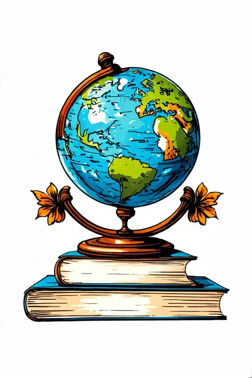 Globe On Textbooks