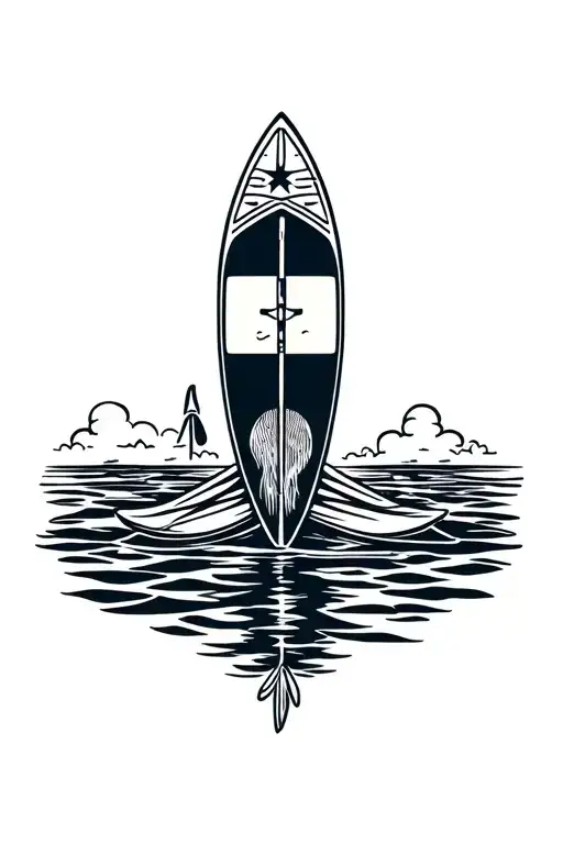 Paddleboard In Heart Surrounded